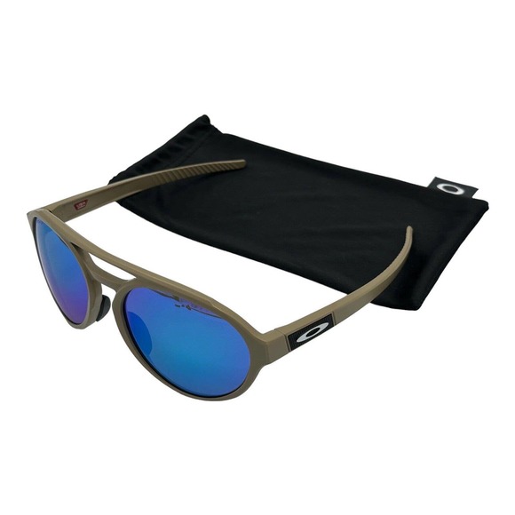 Oakley Forager Matte Terrain Tan Prizm Sapphire Polarized Lens Sunglasses - Picture 7 of 7